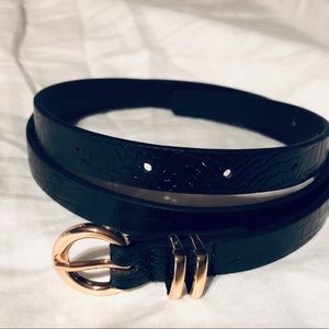 Black Snack Skin Belt